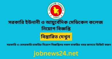 Government Unani and Ayurvedic Medical College and Hospital Job Circular 2023